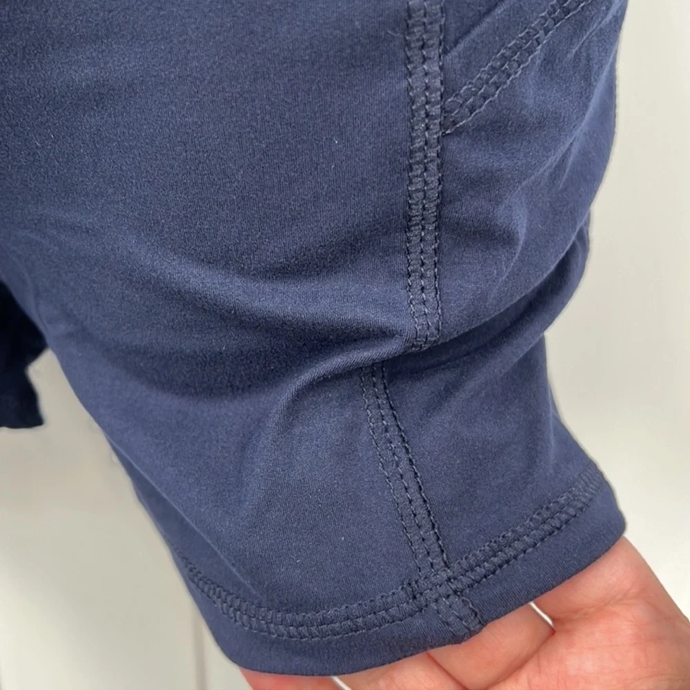 Navy Blue Athletic Bike Shorts - Picture 2 of 4